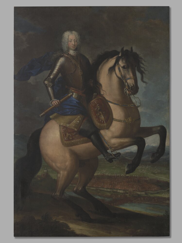 34-TE-2007_Venaria, Reggia, M. G. B. Clementi (Clementina), Ritratto equestre di Carlo Emanuele III (proprietà regione Piemonte)