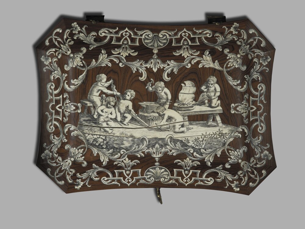 Venaria, Reggia, P. Piffetti, Toilet box - after restoration