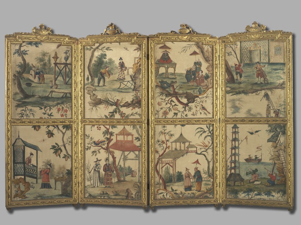 Hunting lodge of Stupinigi, Screen inv. 968 verso - before restoration