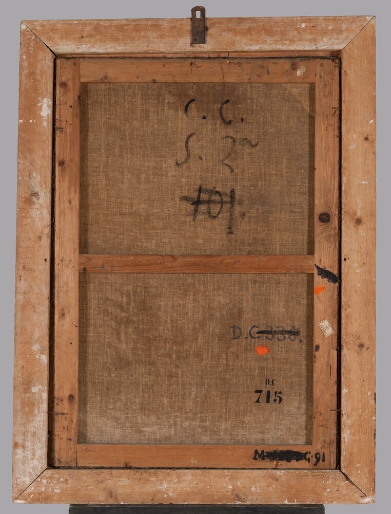  Palazzina di Caccia di Stupinigi, Ritratto di Maria Giovanna Battista di Savoia inv. 715 verso - prima del restauro