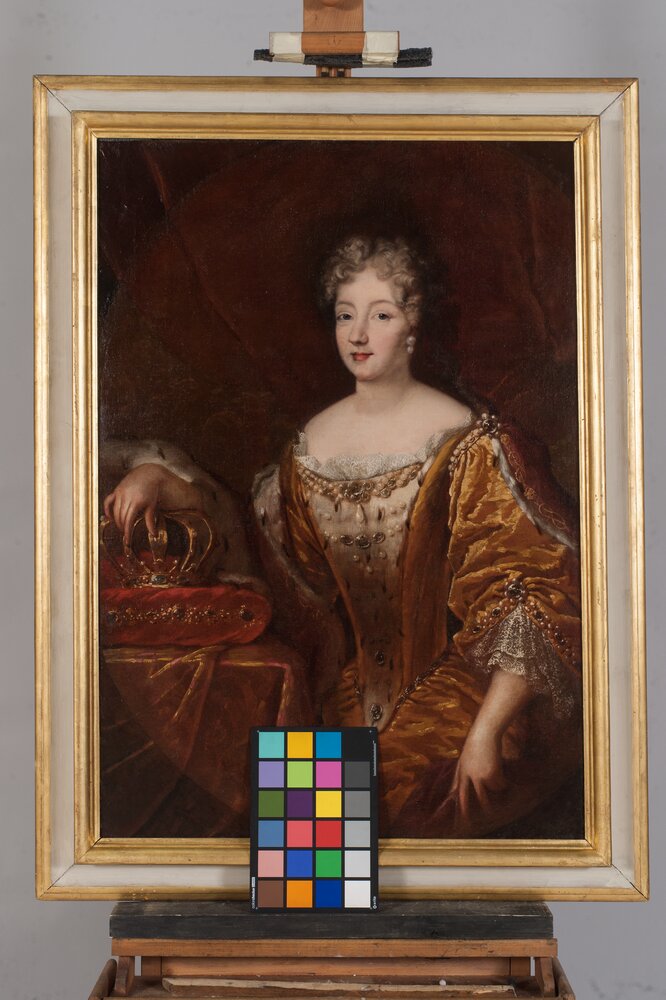 Palazzina di Caccia di Stupinigi, Ritratto di Maria Giovanna Battista di Savoia inv. 715 - dopo il restauro