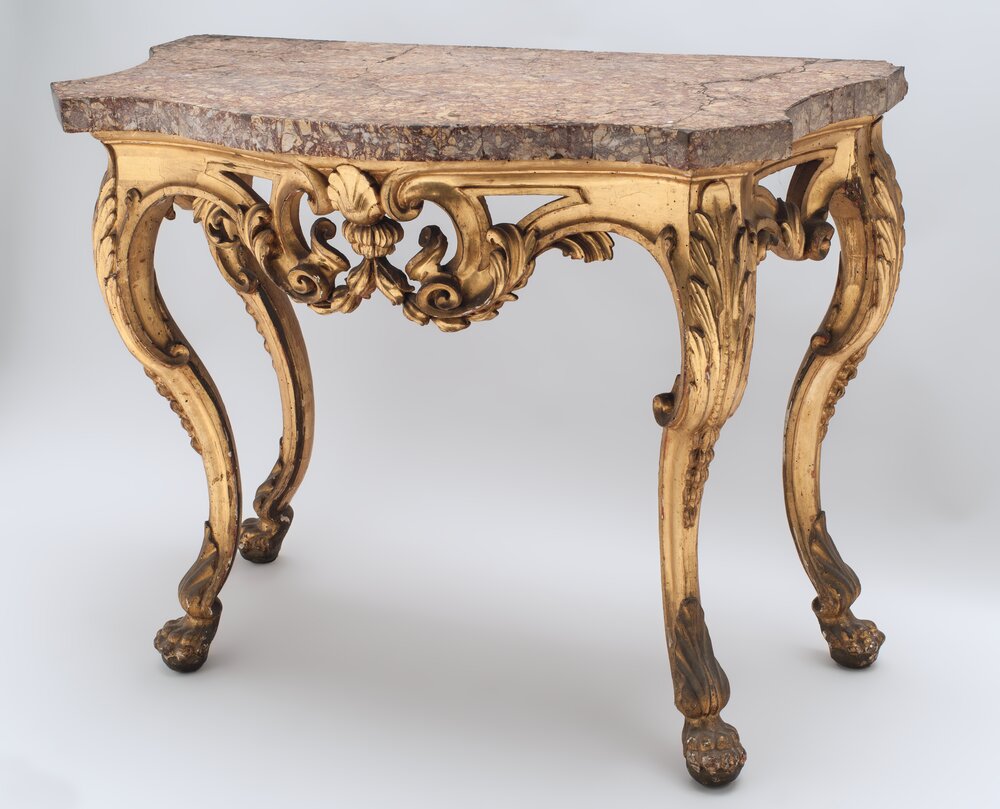 Stupinigi Hunting House, Wall Table inv. 1087 - before restoration