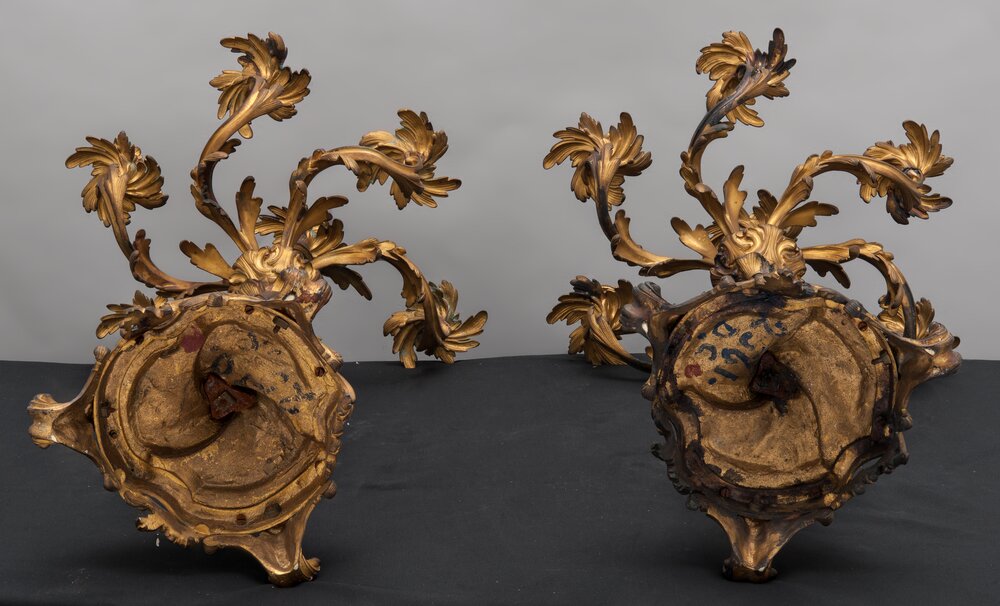 Stupinigi Hunting Lodge, Candelabro invv. 2560, 2561 - before restoration