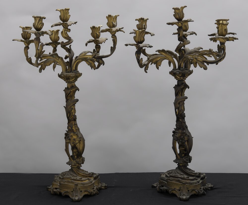 17mc04/05-CM-2013_Nichelino, Palazzina di Caccia di Stupinigi, Candelabri, inv. 2560, 2561