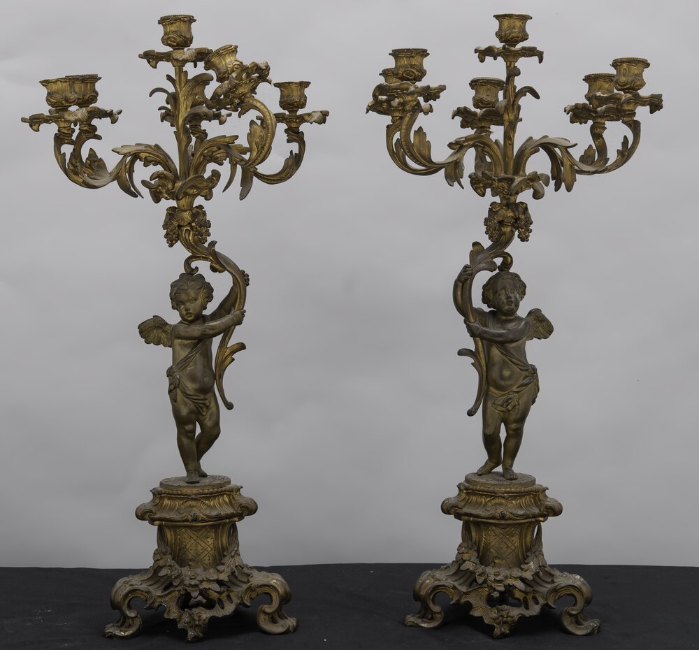 17mc96-97-CM-2013_Nichelino, Palazzina di Caccia di Stupinigi, Candelabri, inv. 6764, 6765