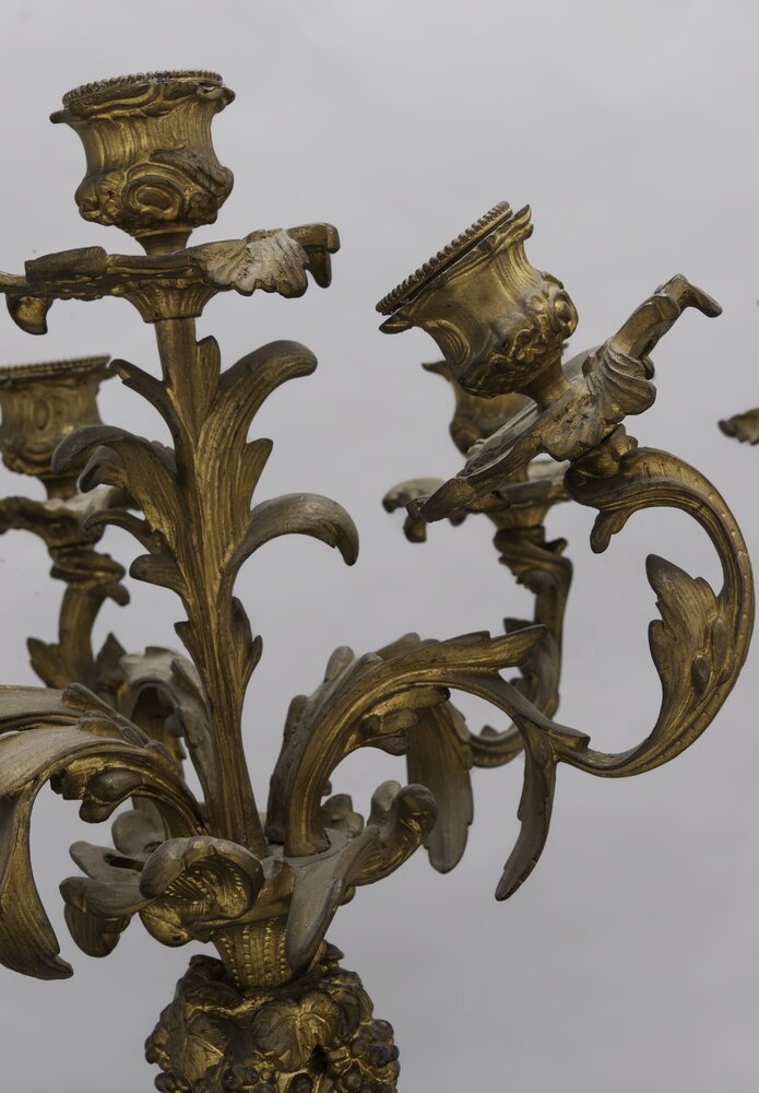 Hunting lodge of Stupinigi, Cadelabri invv. 6764, 6765 - before restoration