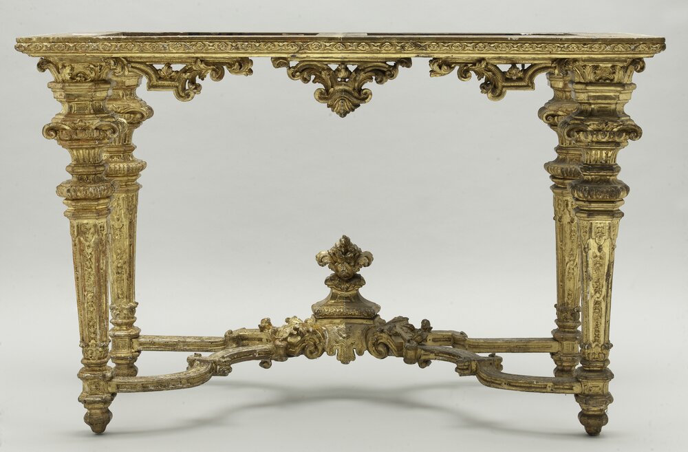 Stupinigi Hunting House, Wall Table inv. 298 - during the restoration