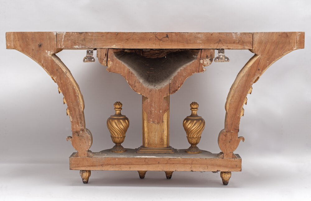 Hunting Palace of Stupinigi, Console inv. 459 verso - before restoration