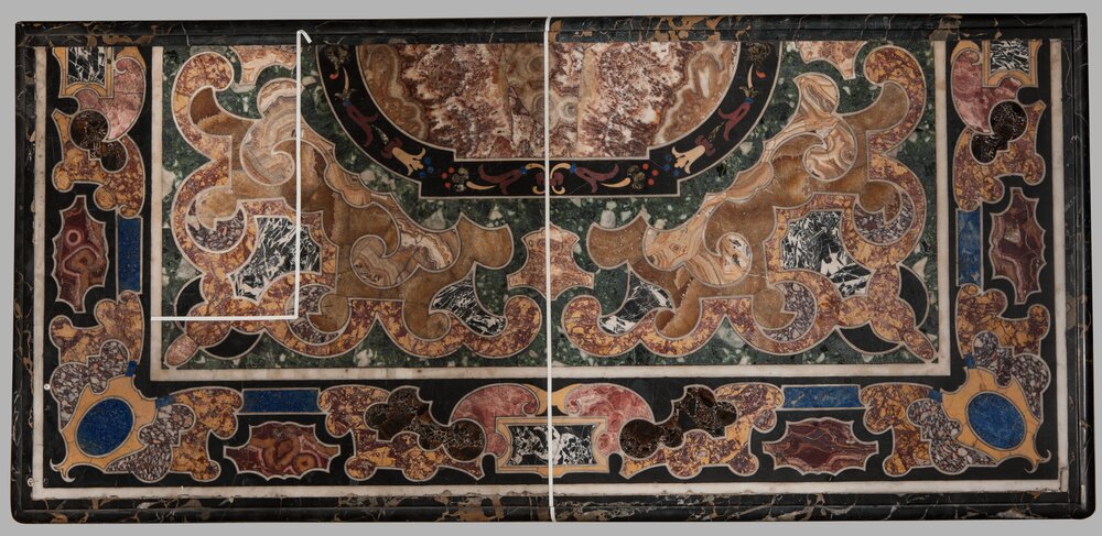 Stupinigi Hunting House, Wall Table inv. 299 - during the restoration