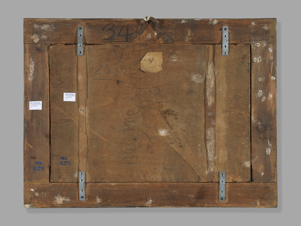 Galleria Sabauda, Still life with figs inv. 673, cat. 285 verso - before restoration