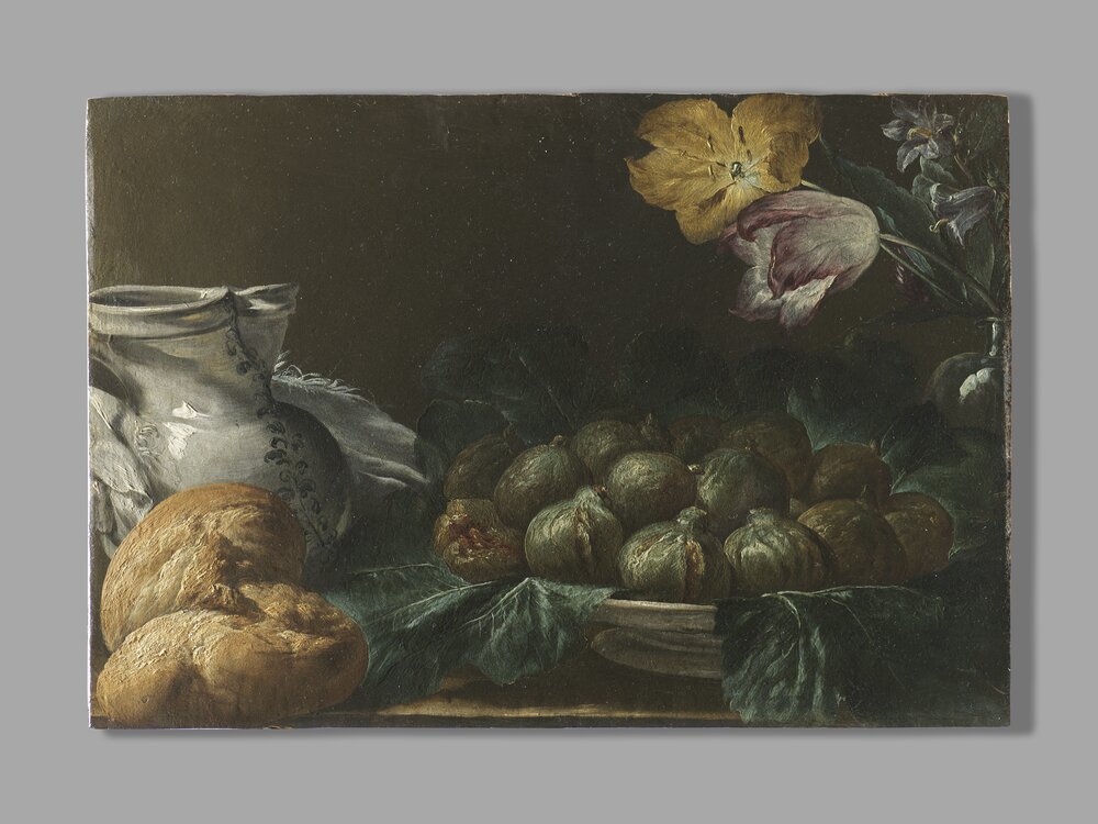 Galleria Sabauda, Still life with figs inv. 673, cat. 285 - before grazing light restoration