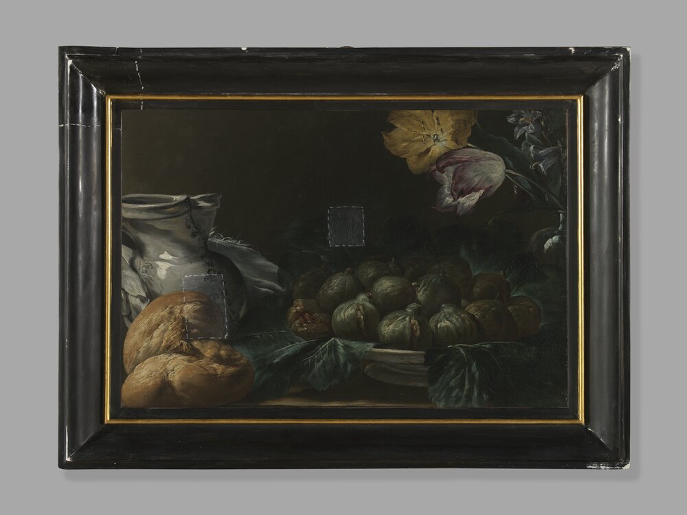 Galleria Sabauda, Still life with figs inv. 673, cat. 285 - during the restoration