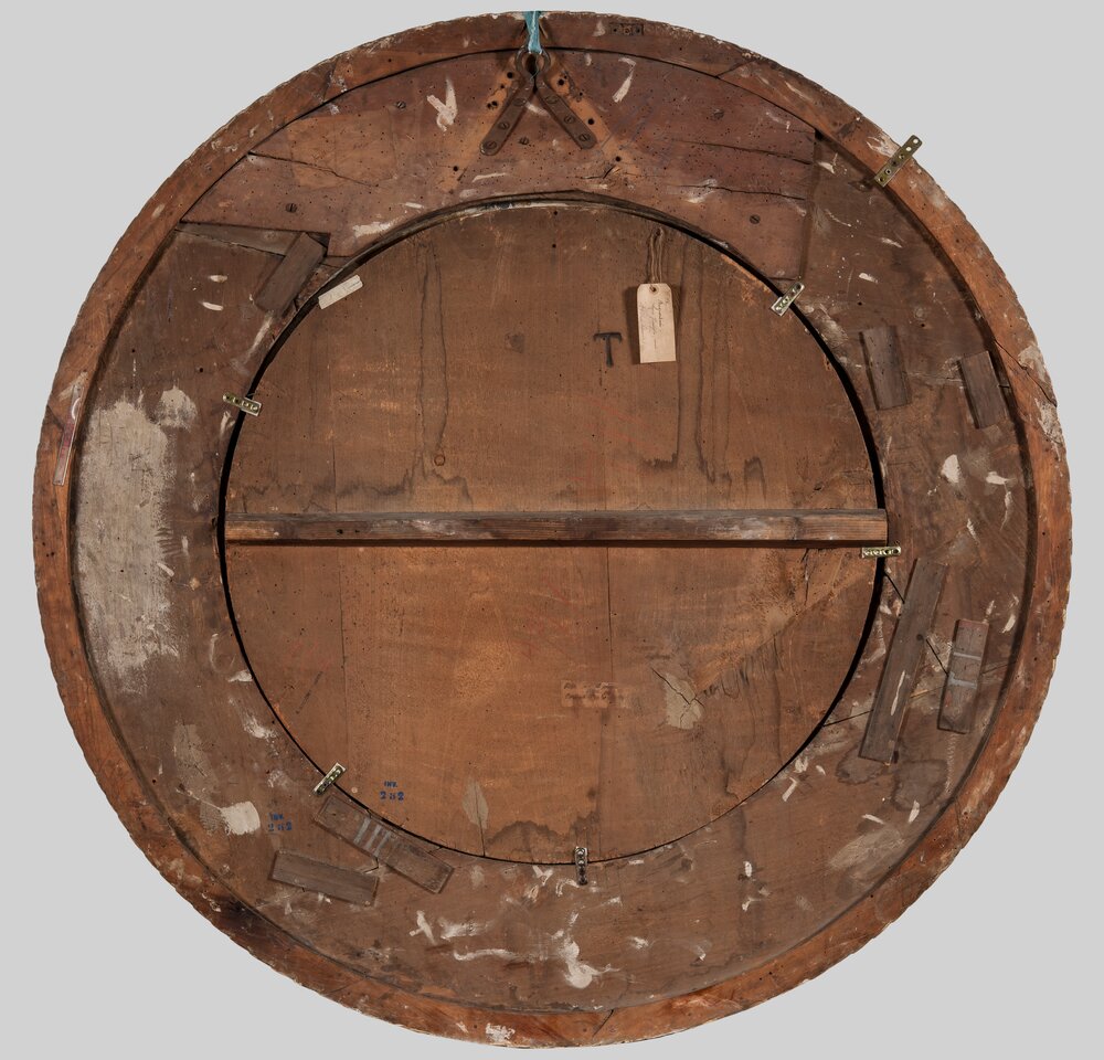 Torino, Galleria Sabauda, G. Bugiardini, Sacra famiglia con san Giovannino, inv. 253, verso - prima del restauro