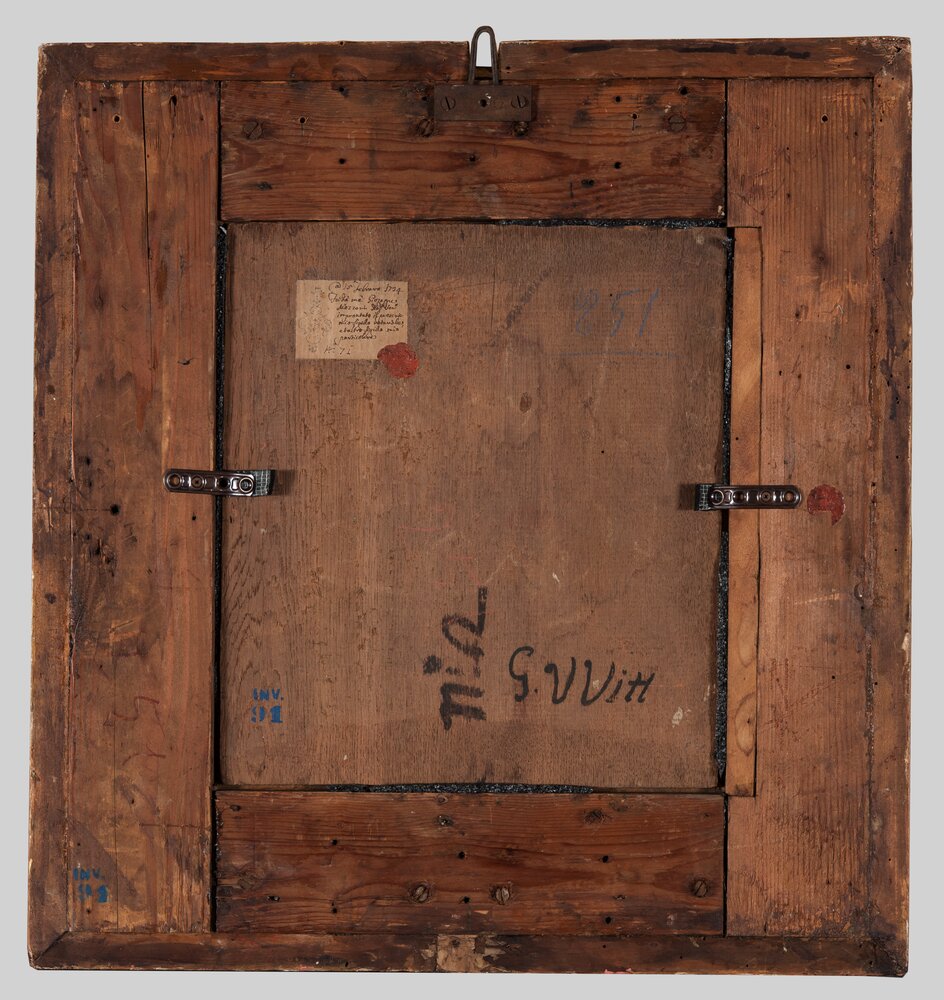 Torino, Galleria Sabauda, G. De Witte, Casolari, inv. 91, verso - prima del restauro