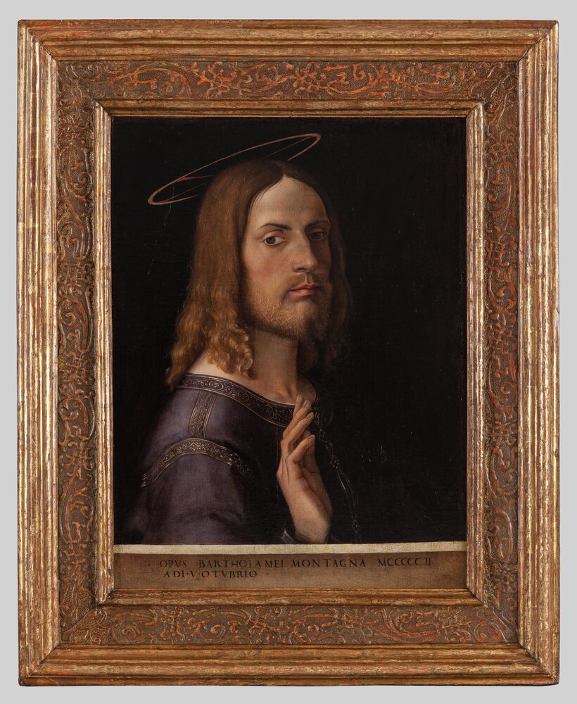 Turin, Galleria Sabauda, B. Cincani (Mountain), Jesus Blessing, inv. 187 - after restoration