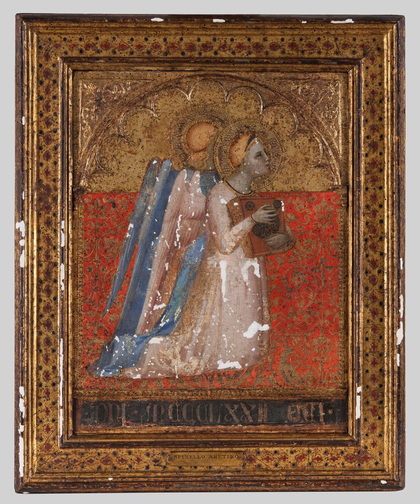 Torino, Galleria Sabauda, S. Spinelli (Aretino), Angeli, inv. 976 - durante il restauro