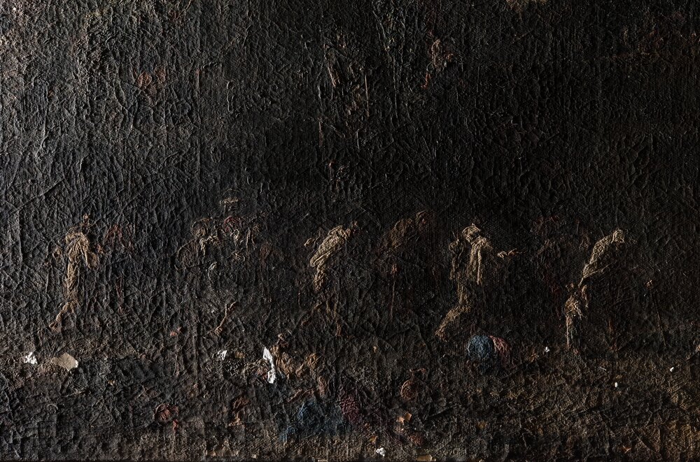 Turin, Galleria Sabauda, A. Magnasco, Journey of the Friars, inv. 127 - during restoration, grazing light