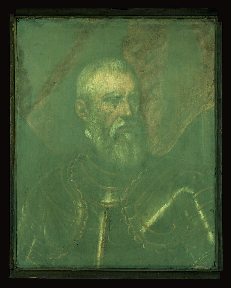 Torino, Galleria Sabauda, D. Robusti (Tintoretto), Ritratto di Sebastiano Venier, inv. 442 - analisi UV