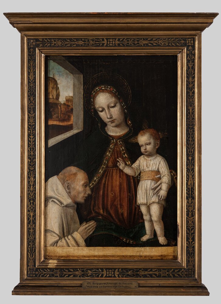 25mc14-TA-2014_Turin, Galleria Sabauda, A. da Fossano (Bergognone), Madonna with child and a Carthusian, inv. 175