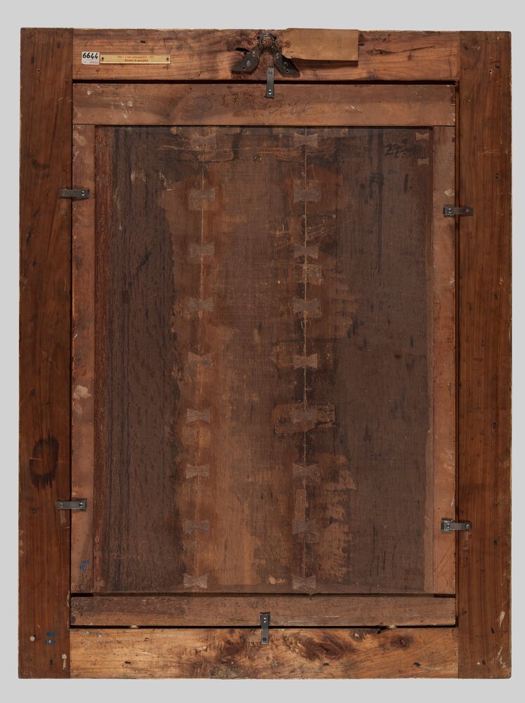 Torino, Galleria Sabauda, N. E. Pickenoy, Ritratto di donna, inv. 68, verso - prima del restauro