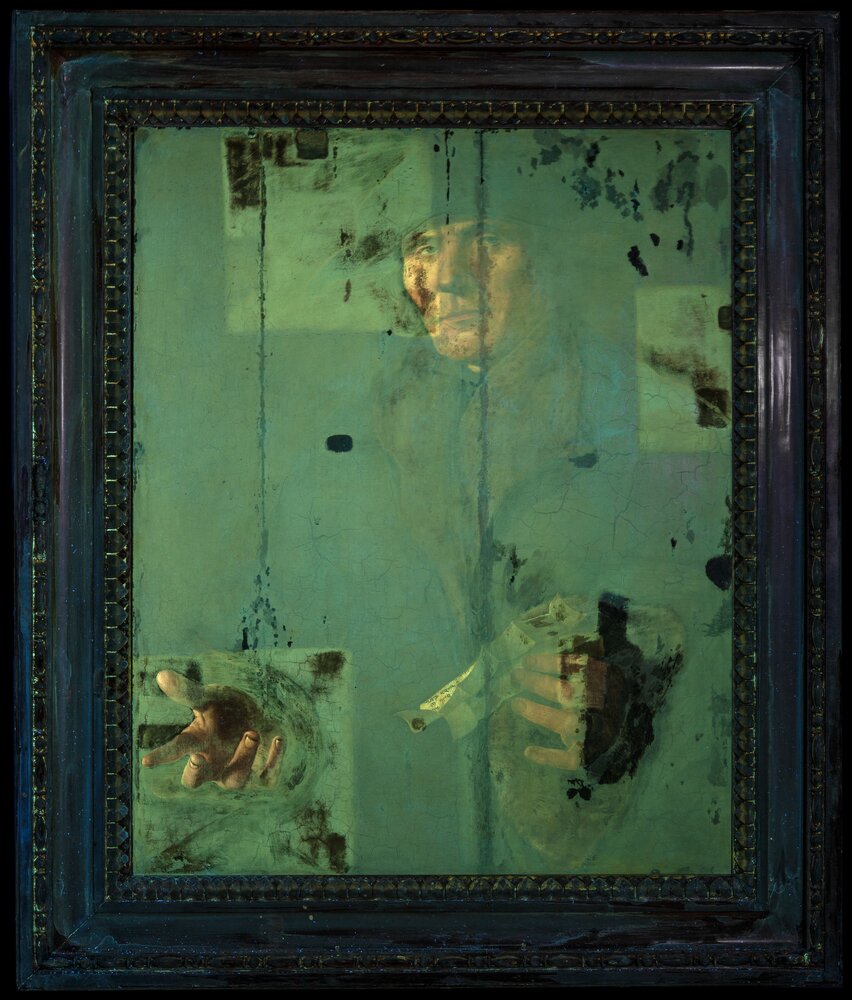 Turin, Galleria Sabauda, J. Dirck, Portrait of a man with a letter, inv. 86 - UV analysis during restoration