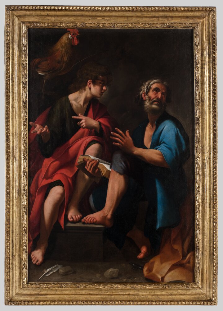 Turin, Galleria Sabauda, G. Baglione, San Giovanni Evangelista and San Pietro con il gallo, inv. 1162 - after restoration