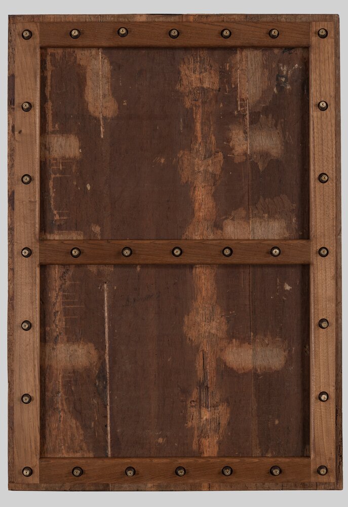 Turin, Galleria Sabauda, J. Van Schooten, Portrait of a Young Woman, inv. 358, verso - after restoration