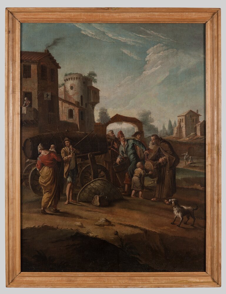 Torino, Galleria Sabauda, G. M. Graneri, La questua del vino, inv. 779 - dopo il restauro