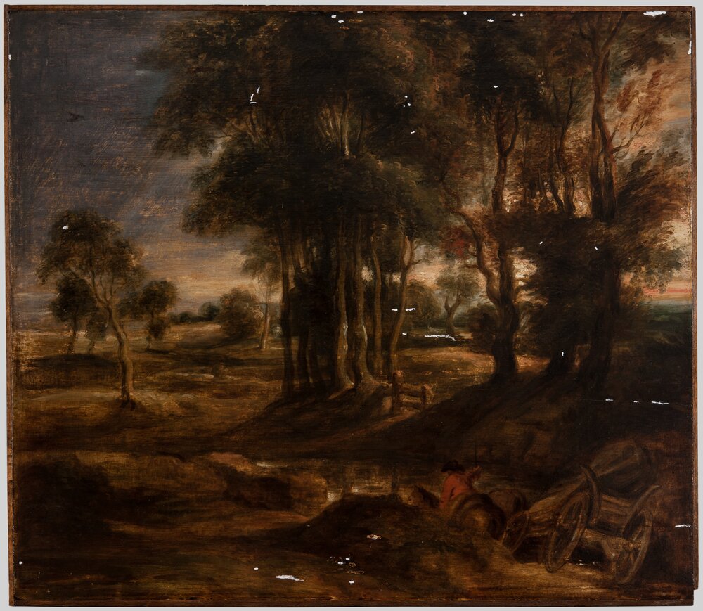 Turin, Galleria Sabauda, P. P. Rubens, The ford, inv. 527 - during the restoration