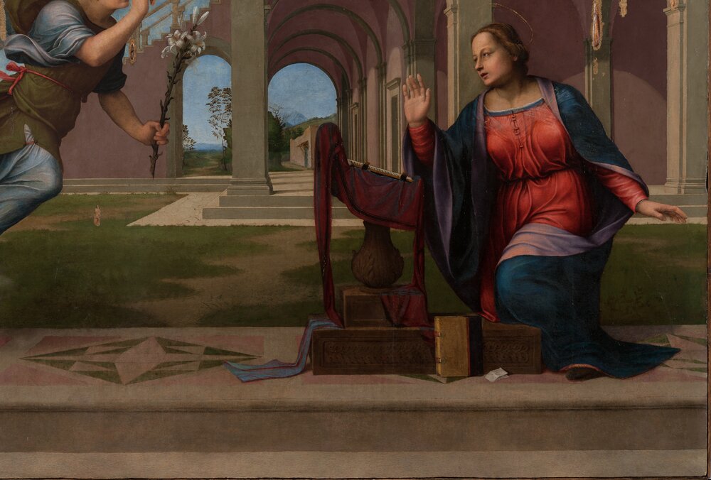 Torino, Galleria Sabauda, F. Di Cristofano (Franciabigio), Annunciazione, inv. 200 - dopo il restauro