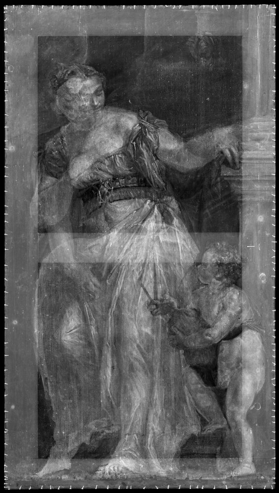 Verbania, Villa San Remigio, P. Caliari (Veronese), Allegory of Sculpture, inv. 40296 - Digital X-ray X-ray 