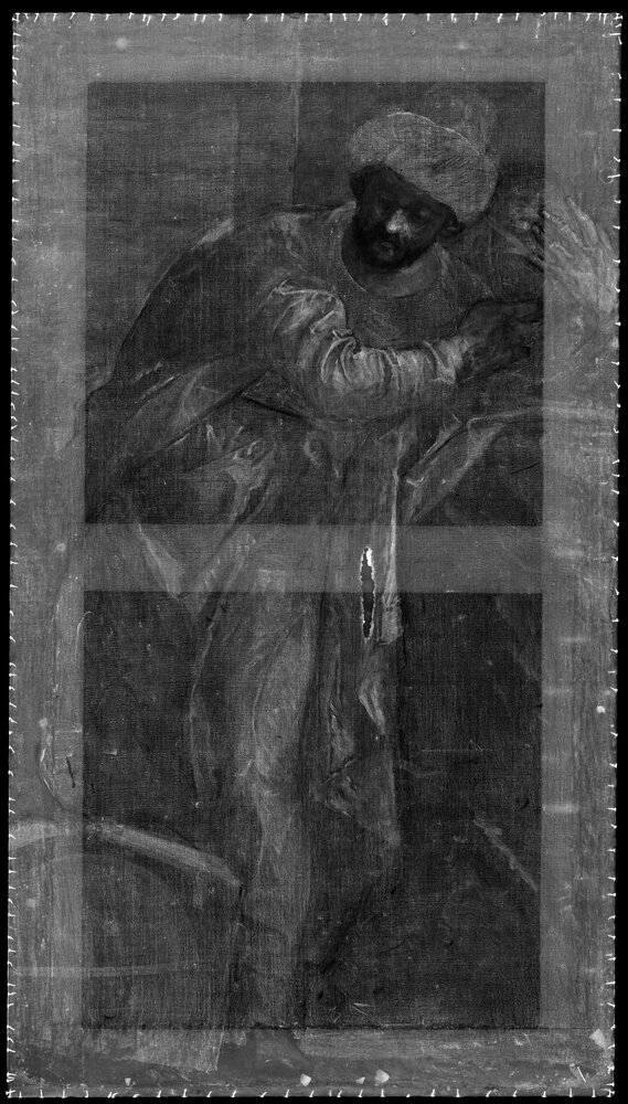 Verbania, Villa San Remigio, P. Caliari (Veronese), Allegory of Astronomy, inv. 40297 - Digital X-ray X-ray
