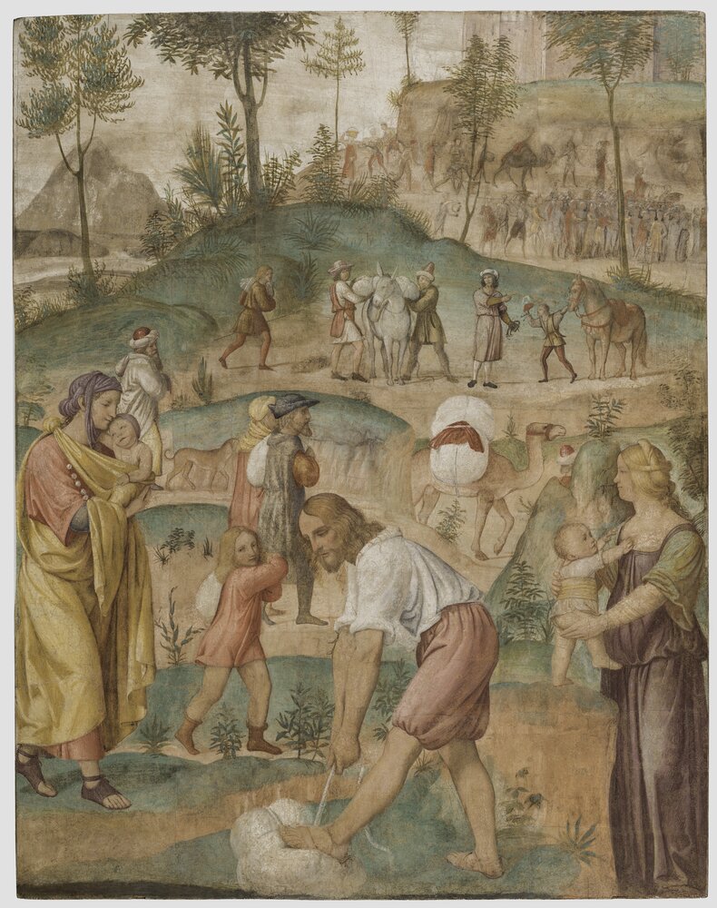 Milano, Pinacoteca di Brera, B. Luini, Preparativi per la partenza degli ebrei, inv. 67 - dopo il restauro