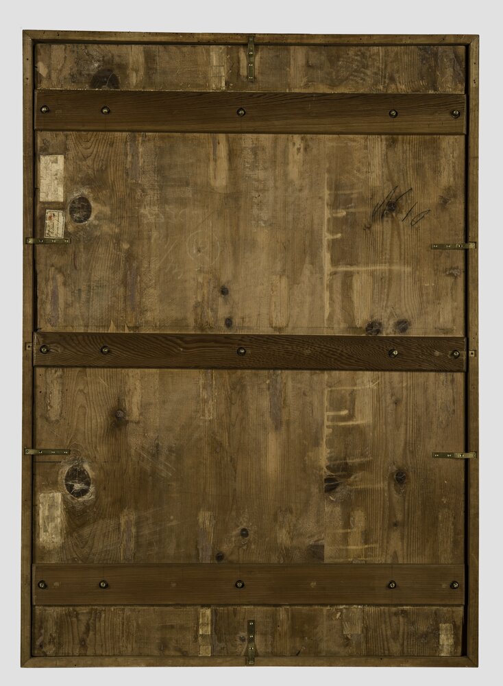 Milano, Pinacoteca di Brera, B. Luini, Il gioco della mano calda, inv. 10, verso - dopo il restauro