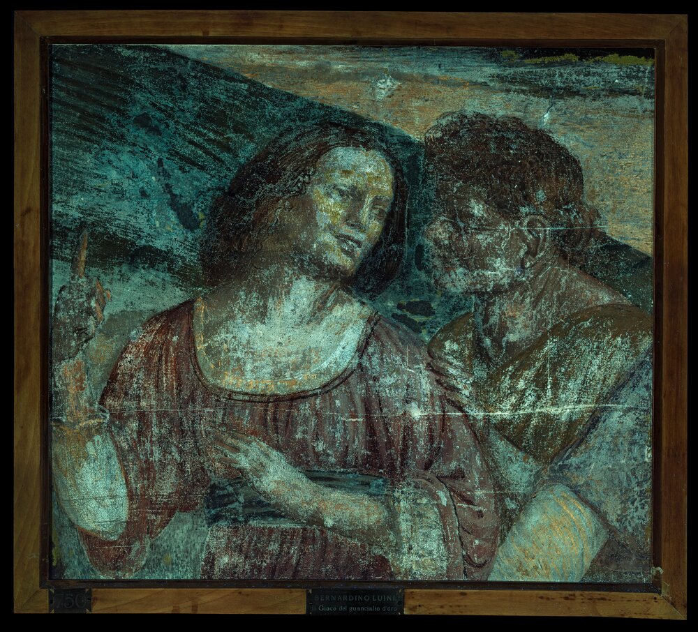 Milano, Pinacoteca di Brera, B. Luini, Coppia di giovani, inv. 5530 - analisi UV