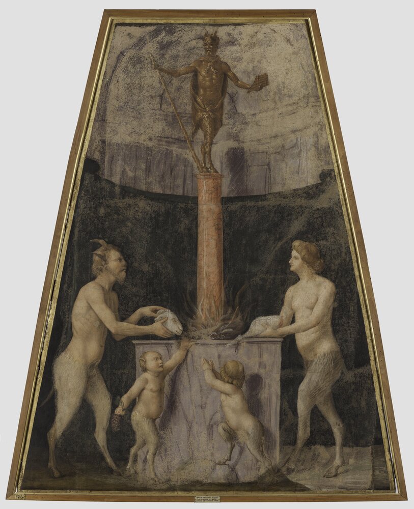 55mc10-DM-2014_Milano, Pinacoteca di Brera, B. Luini, Una famiglia di satiri compie un sacrificio a Pan, inv. 63