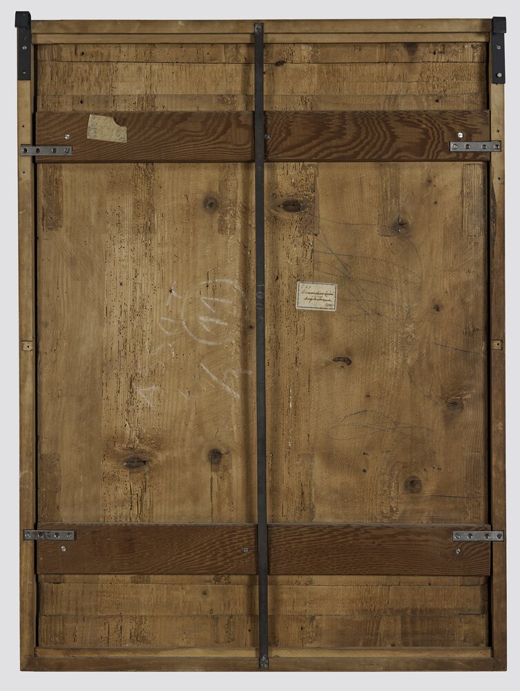 Milano, Pinacoteca di Brera, B. Luini, Angelo orante, inv. 5534, verso - prima del restauro