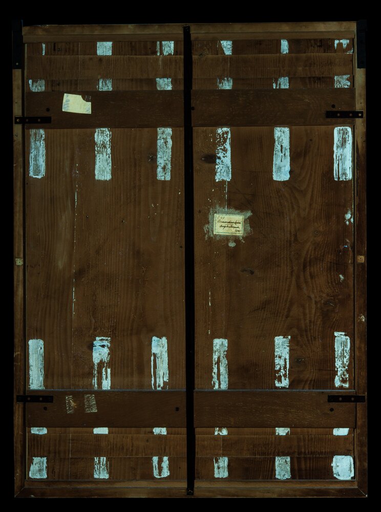 Milano, Pinacoteca di Brera, B. Luini, Angelo orante, inv. 5534, verso - analisi UV