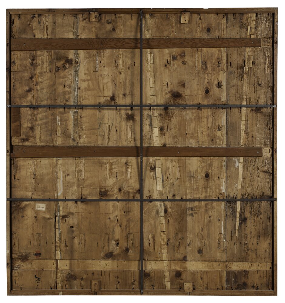 Milano, Pinacoteca di Brera, B. Luini, L'esercito egiziano sommerso dal mar Rosso, inv. 5524, verso - prima del restauro