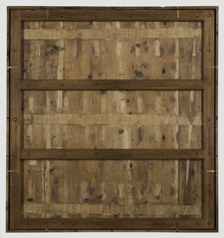 Milano, Pinacoteca di Brera, B. Luini, L'esercito egiziano sommerso dal mar Rosso, inv. 5524, verso - dopo il restauro