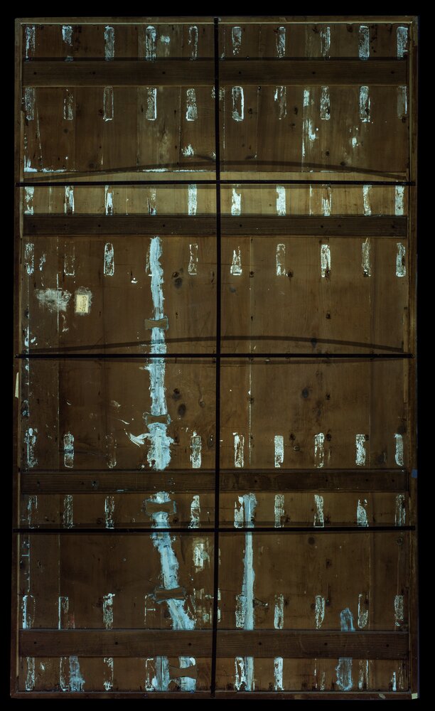 Milano, Pinacoteca di Brera, B. Luini, Il canto di trionfo degli ebrei, inv. 5525, verso - analisi UV