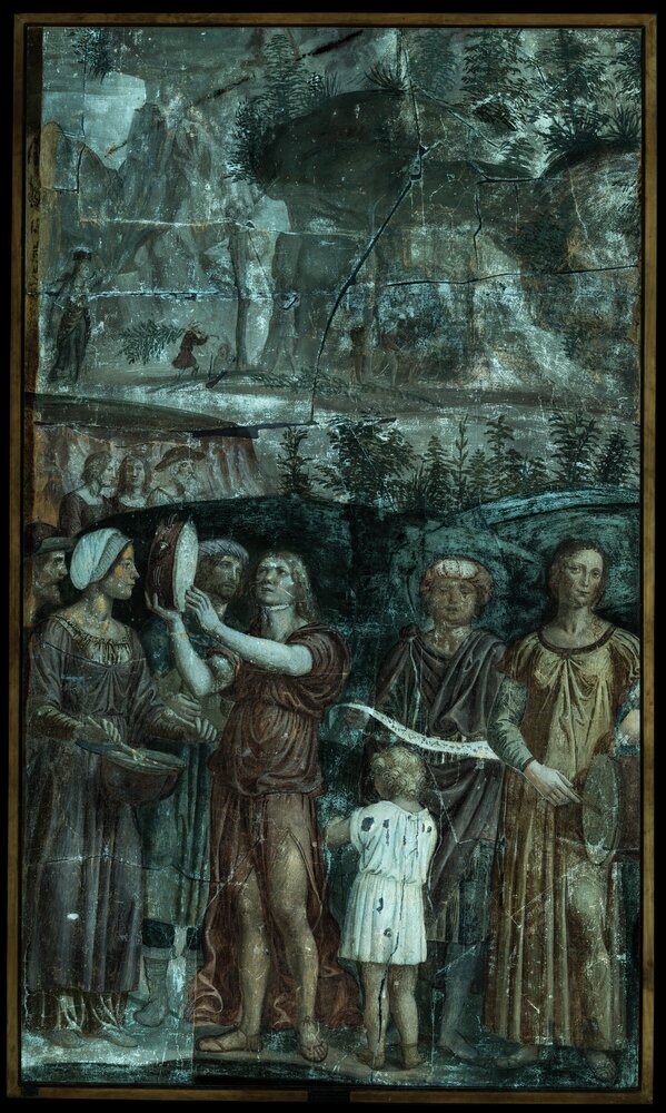 Milano, Pinacoteca di Brera, B. Luini, Il canto di trionfo degli ebrei, inv. 5525 - analisi UV