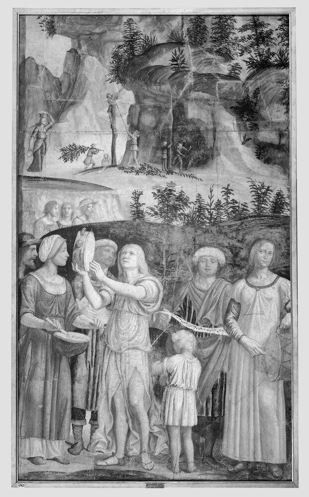Milano, Pinacoteca di Brera, B. Luini, Il canto di trionfo degli ebrei, inv. 5525 - infrarosso IR (950 nm)