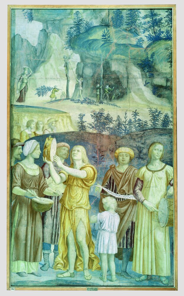 Milano, Pinacoteca di Brera, B. Luini, Il canto di trionfo degli ebrei, inv. 5525 - infrarosso in falso colore (950 nm)