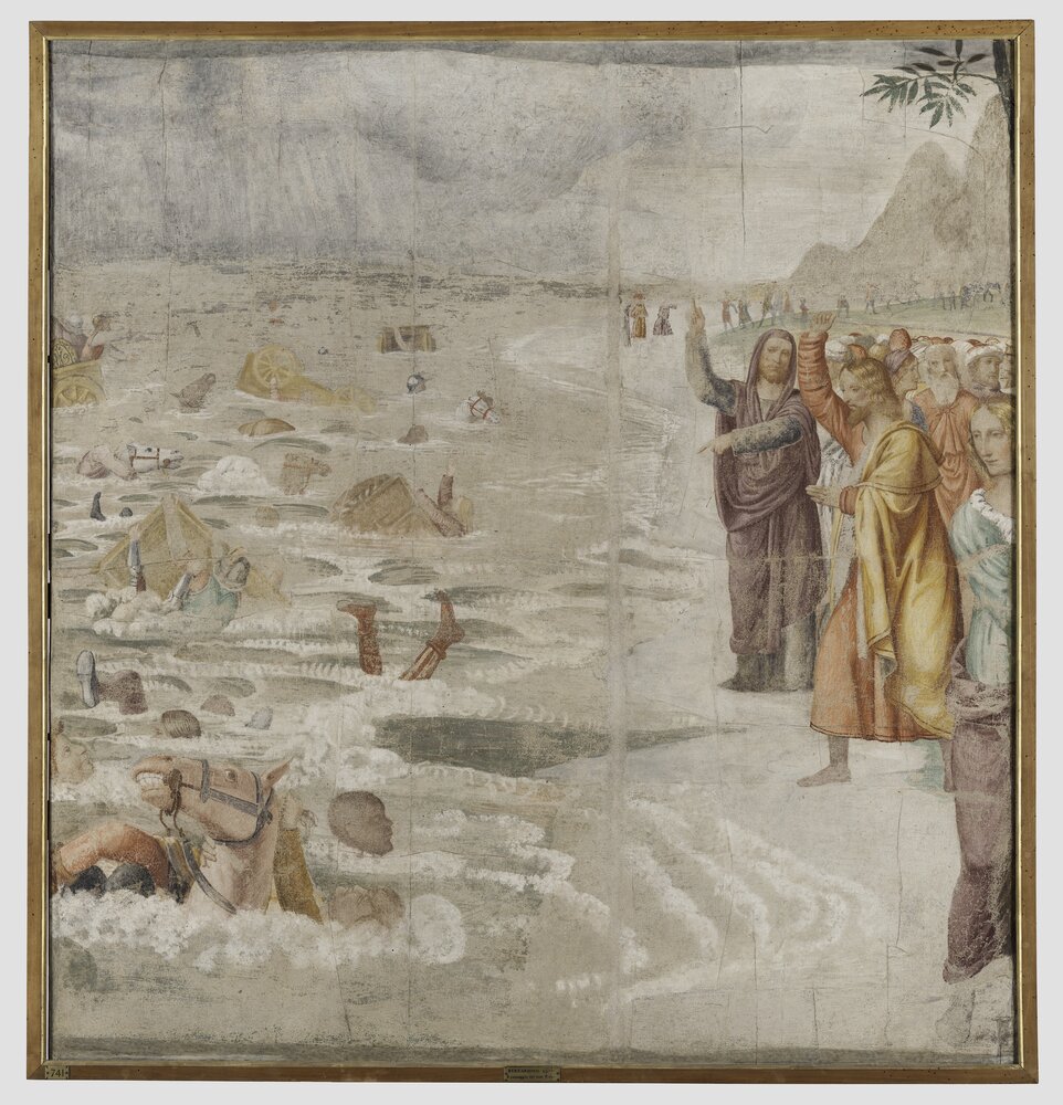 55mc07-DM-2014_Milano, Pinacoteca di Brera, B. Luini, L'esercito egiziano sommerso dal mar Rosso, inv. 5525