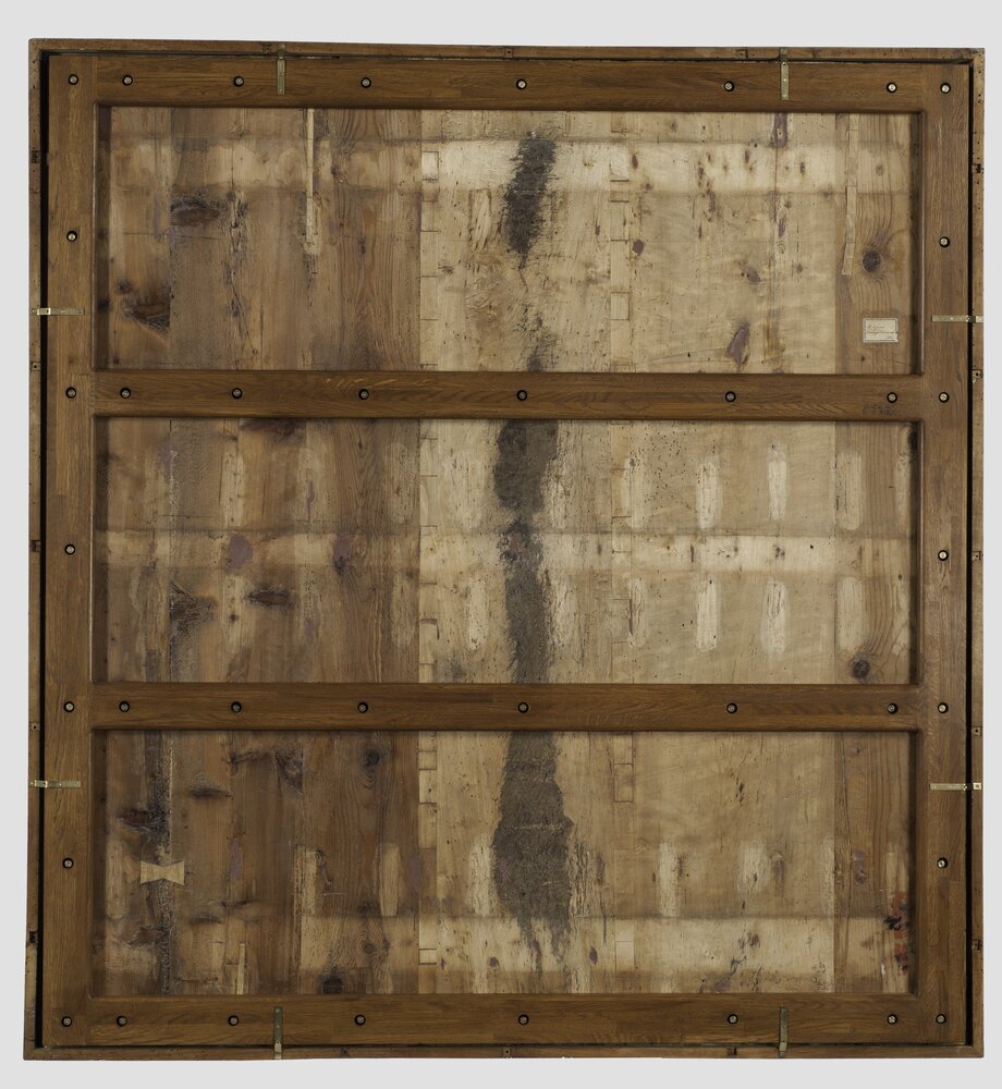 Milano, Pinacoteca di Brera, B. Luini, L'esercito egiziano sommerso dal mar Rosso, inv. 5525, verso - dopo il restauro