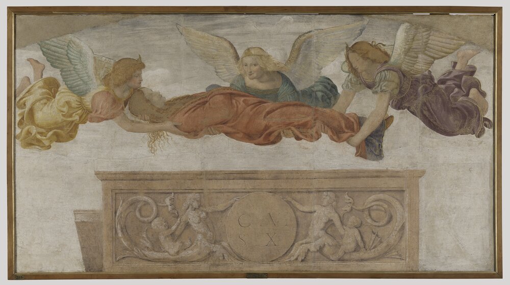 55mc20-DM-2014_Milano, Pinacoteca di Brera, B. Luini, Il corpo di Santa Caterina d'Alessandria trasportato dagli angeli, inv. 50