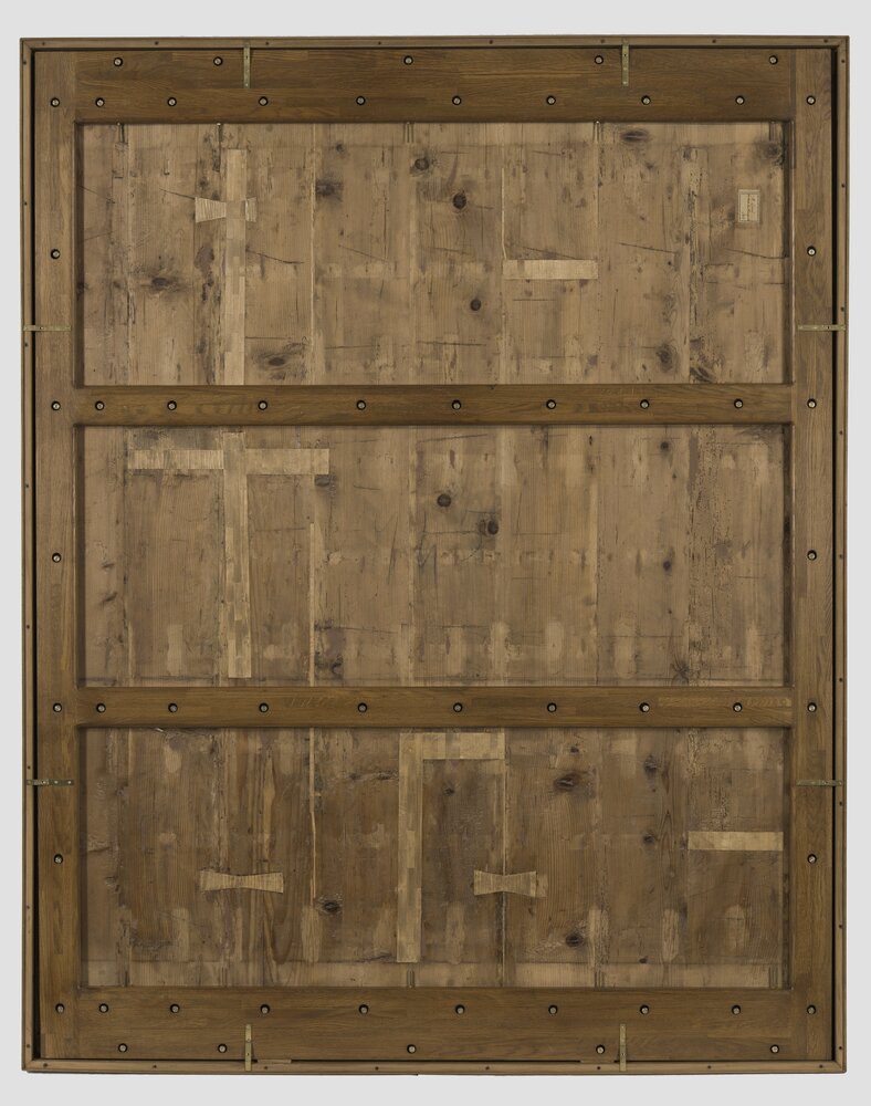 Milano, Pinacoteca di Brera, B. Luini, Morte dei primogeniti, inv. 5522, verso - dopo il restauro