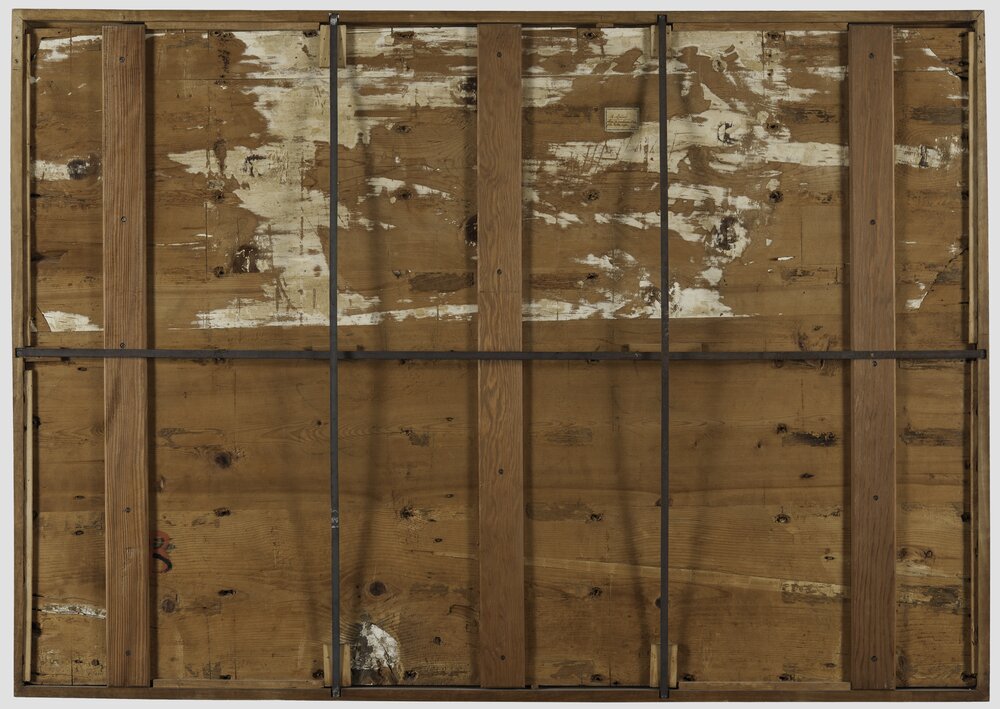 Milano, Pinacoteca di Brera, B. Luini, Mosè fa scaturire l'acqua dalla roccia, inv. 5527, verso - prima del restauro