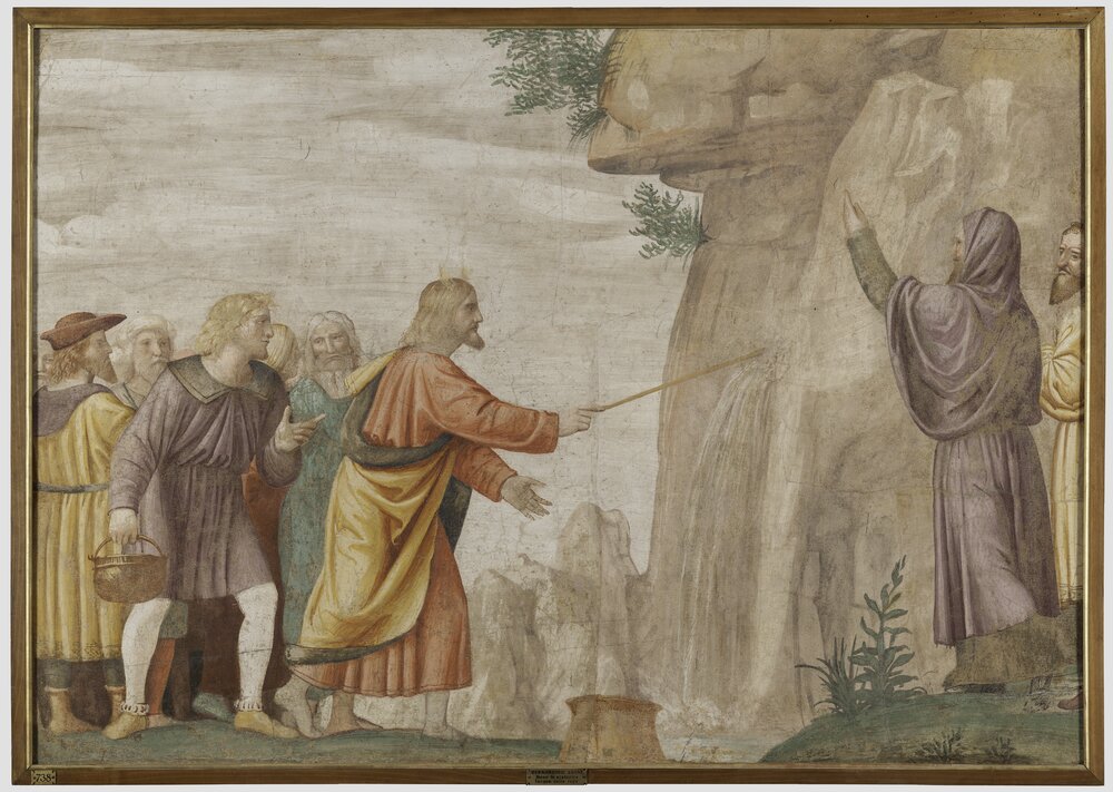 55mc01-DM-2014_Milano, Pinacoteca di Brera, B. Luini, Mosè fa scaturire l'acqua dalla roccia, inv. 5527